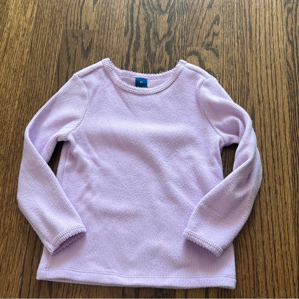 🍭6/$30 Cozy Old Navy Girl’s Ribbed Lilac Long Sleeve Shirt - 3T